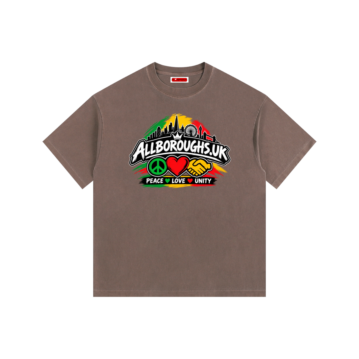 Colourful AllBoroughs United Vintage Washed Oversized T-Shirt – Unity Streetwear Tee