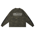 Camouflage long-sleeve shirt with 'All Boroughs UK' logo on a white background. Also known as All Boroughs.