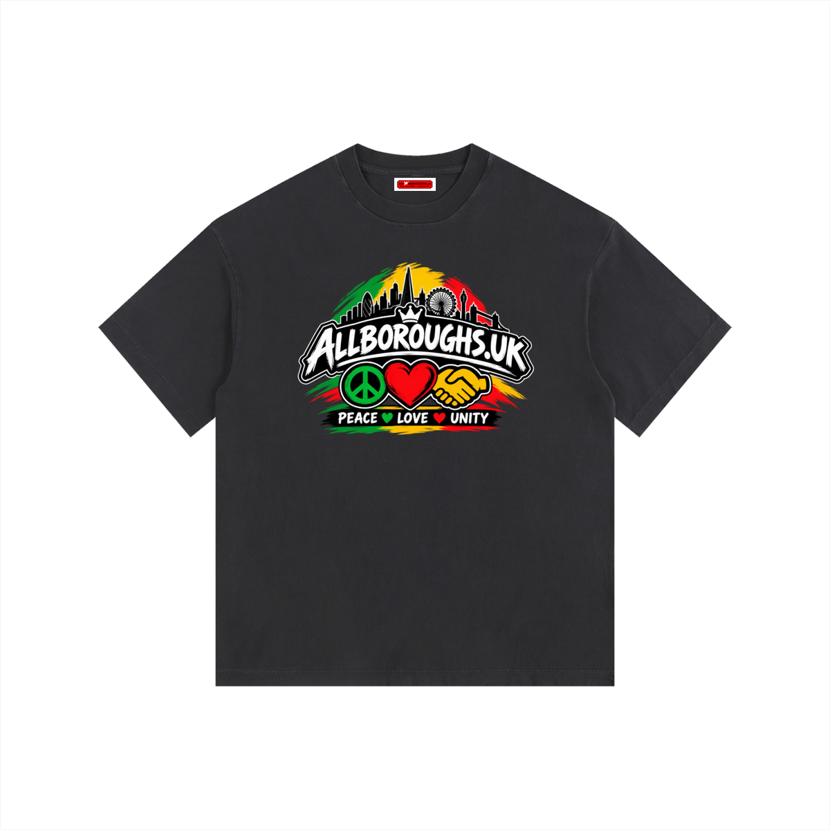 Colourful AllBoroughs United Vintage Washed Oversized T-Shirt – Unity Streetwear Tee