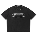 Black t-shirt with 'All Boroughs UK' text on a white background. Also known as All Boroughs.