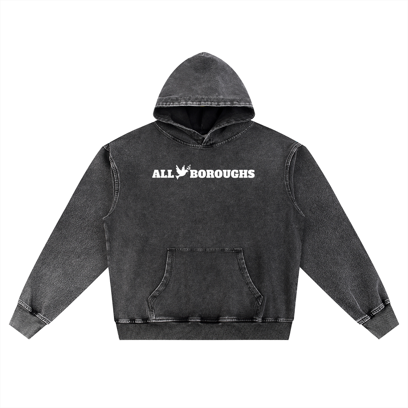 Snow Wash Oversized Hoodie - Premium Heavyweight Fleece | AllBoroughs