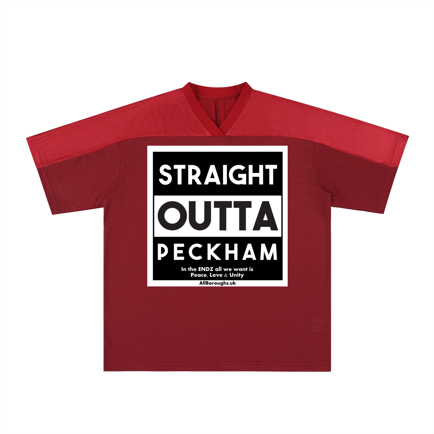 Oversized Mesh V-Neck Soccer Jersey | Unisex Polyester Sports Shirt