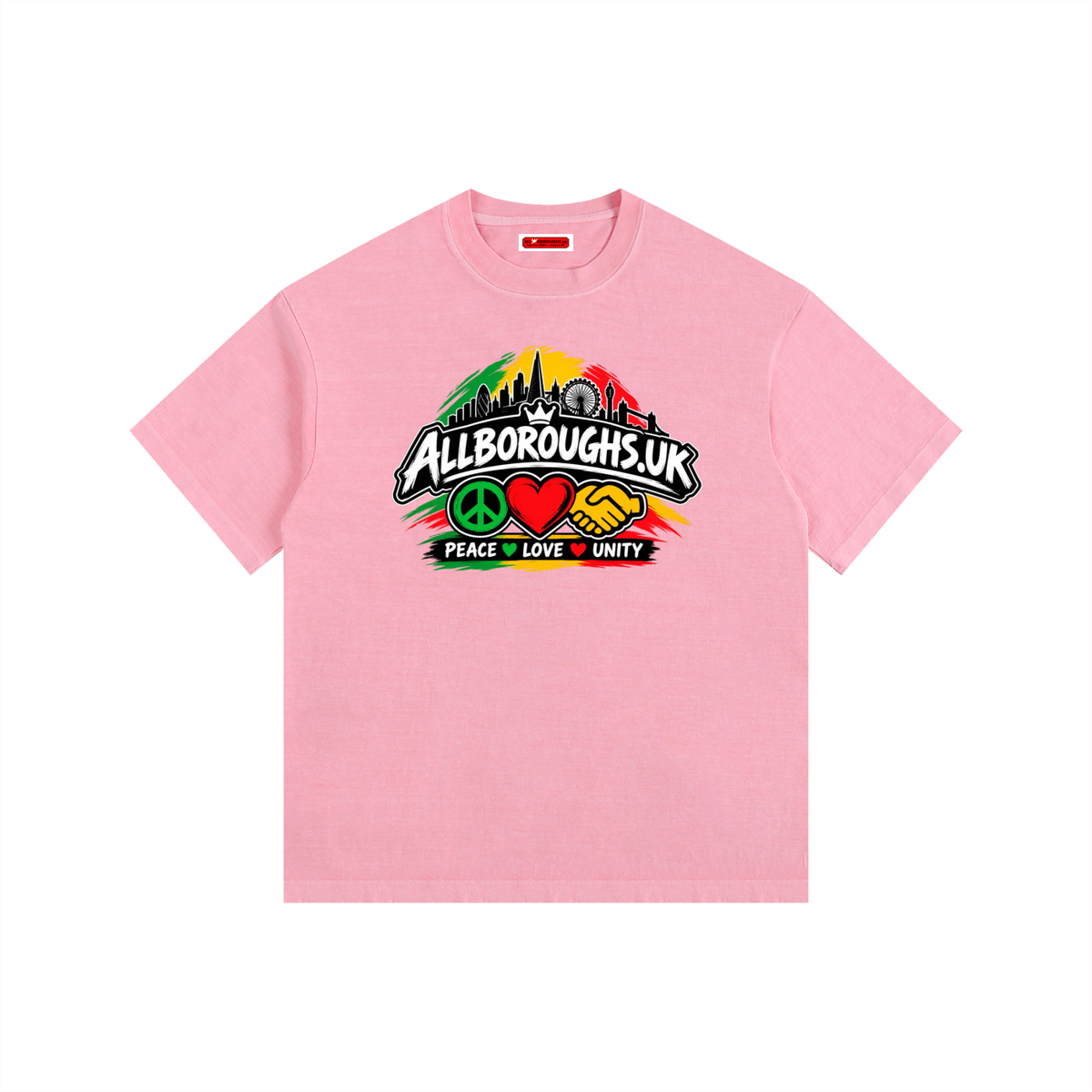 Colourful AllBoroughs United Vintage Washed Oversized T-Shirt – Unity Streetwear Tee