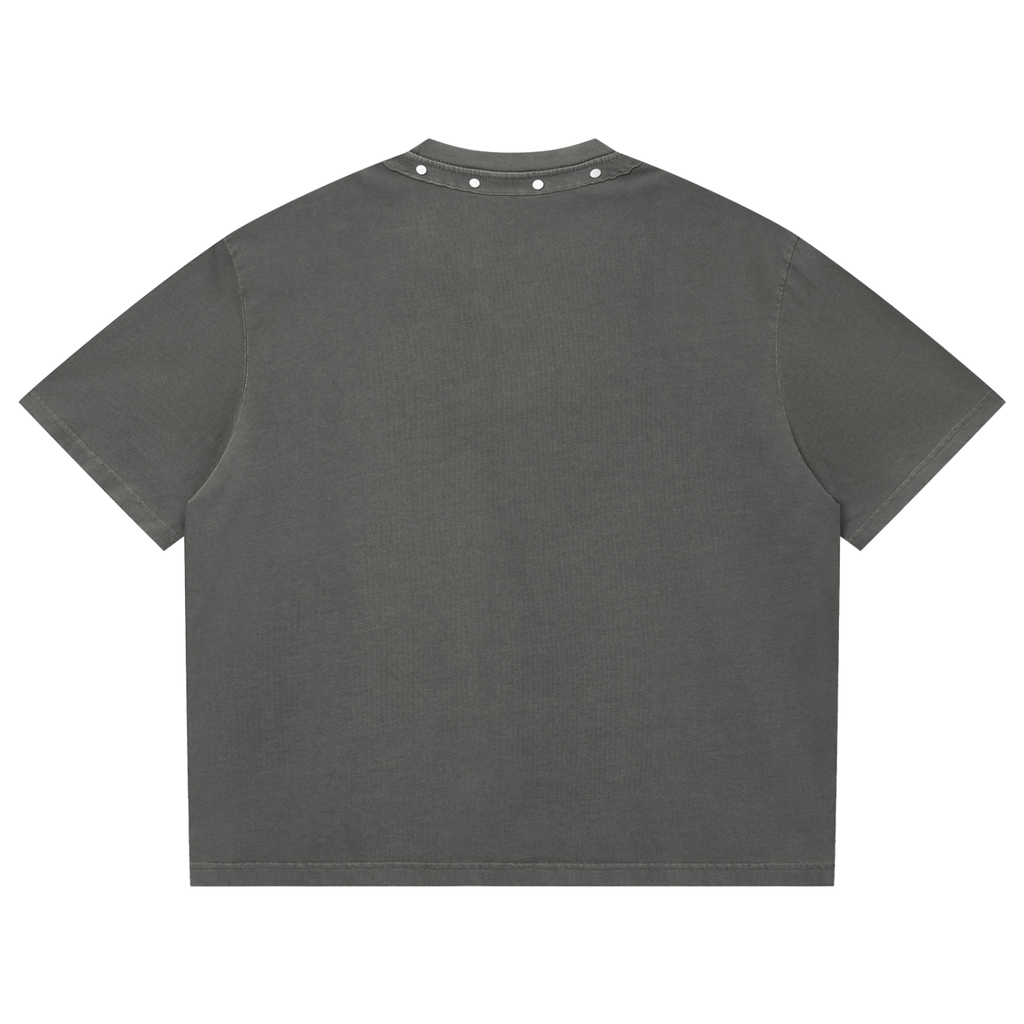 Washed Boxy Studded T-Shirt | Unisex Streetwear Tee – AllBoroughs