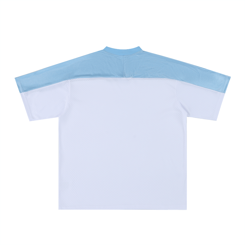 Oversized Mesh V-Neck Soccer Jersey | Unisex Polyester Sports Shirt