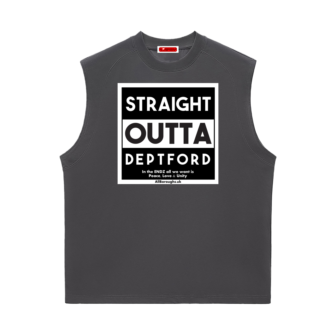 Straight Outta? Sorona Quick-Dry Cooling Tank Top | 240gsm Unisex Loose Fit | All Boroughs