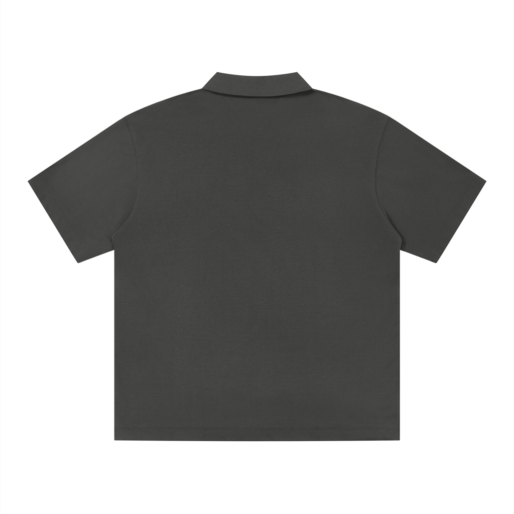 Peaceful Hearts Drop Shoulder Polo Shirt | 235gsm Cotton Blend Lapel Collar | AllBoroughs