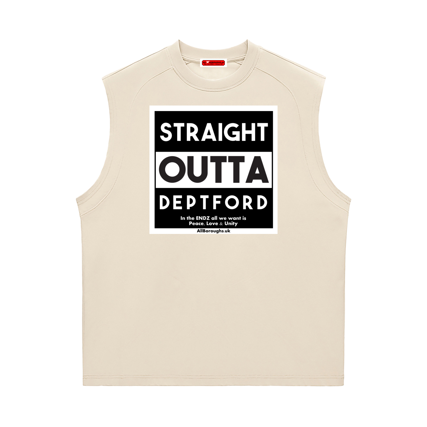 Straight Outta? Sorona Quick-Dry Cooling Tank Top | 240gsm Unisex Loose Fit | All Boroughs