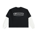 Layered Contrast Sleeve Cotton T-Shirt | Heavyweight Unisex Streetwear | AllBoroughs