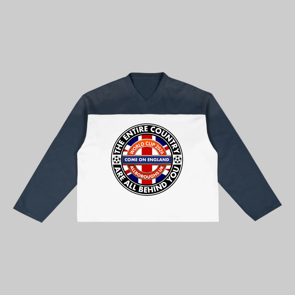 World Cup 2026 England Sun Fade Colour-Block Long Sleeve T-Shirt | AllBoroughs