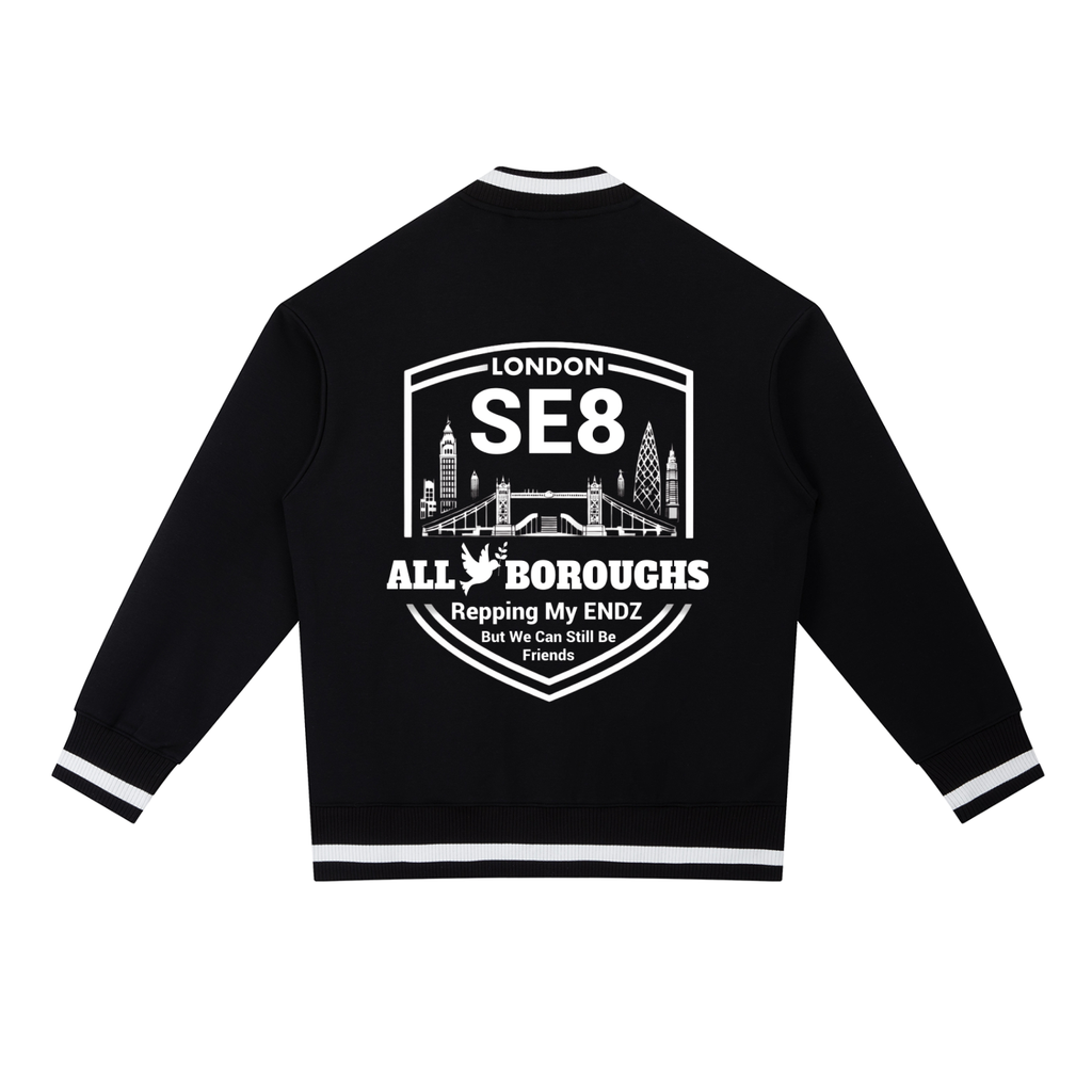 Contrast Piping Zip Bomber Jacket - Premium Streetwear Outerwear | AllBoroughs