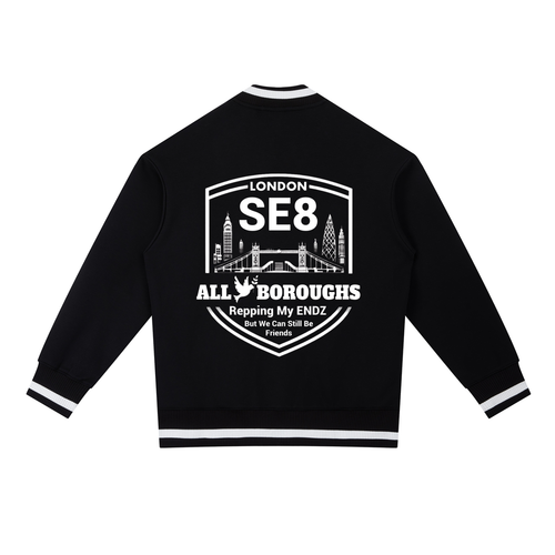 Contrast Piping Zip Bomber Jacket - Premium Streetwear Outerwear | AllBoroughs