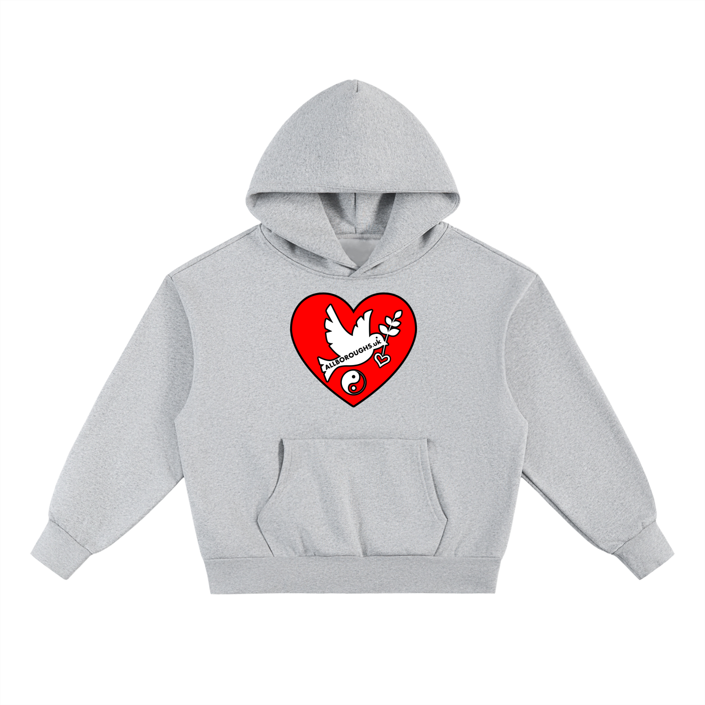 Peaceful Hearts Heavyweight Champ 500GSM Oversized Luxury Unisex Hoodie | AllBoroughs
