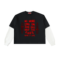 Drop The Knife Contrast Sleeve Heavyweight Cotton T-Shirt | Streetwear | AllBoroughs