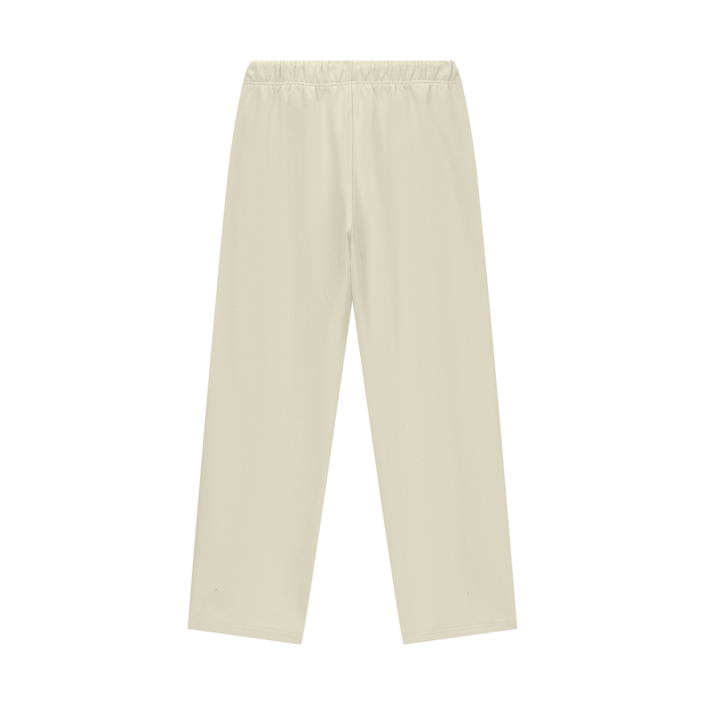 Heavyweight Fleece Straight Leg Pants - Premium White & Bone Sweatpants | AllBoroughs