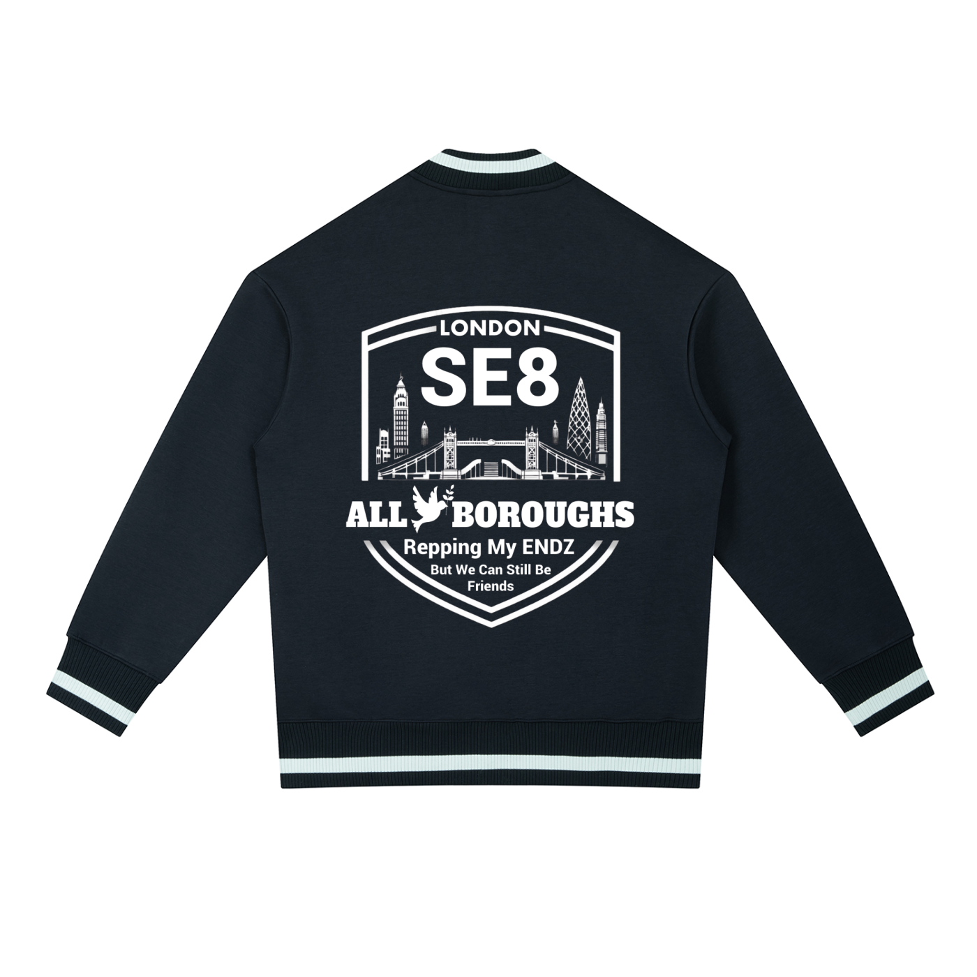 Contrast Piping Zip Bomber Jacket - Premium Streetwear Outerwear | AllBoroughs