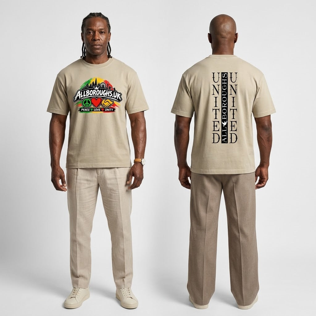 Colourful AllBoroughs United Vintage Washed Oversized T-Shirt – Unity Streetwear Tee