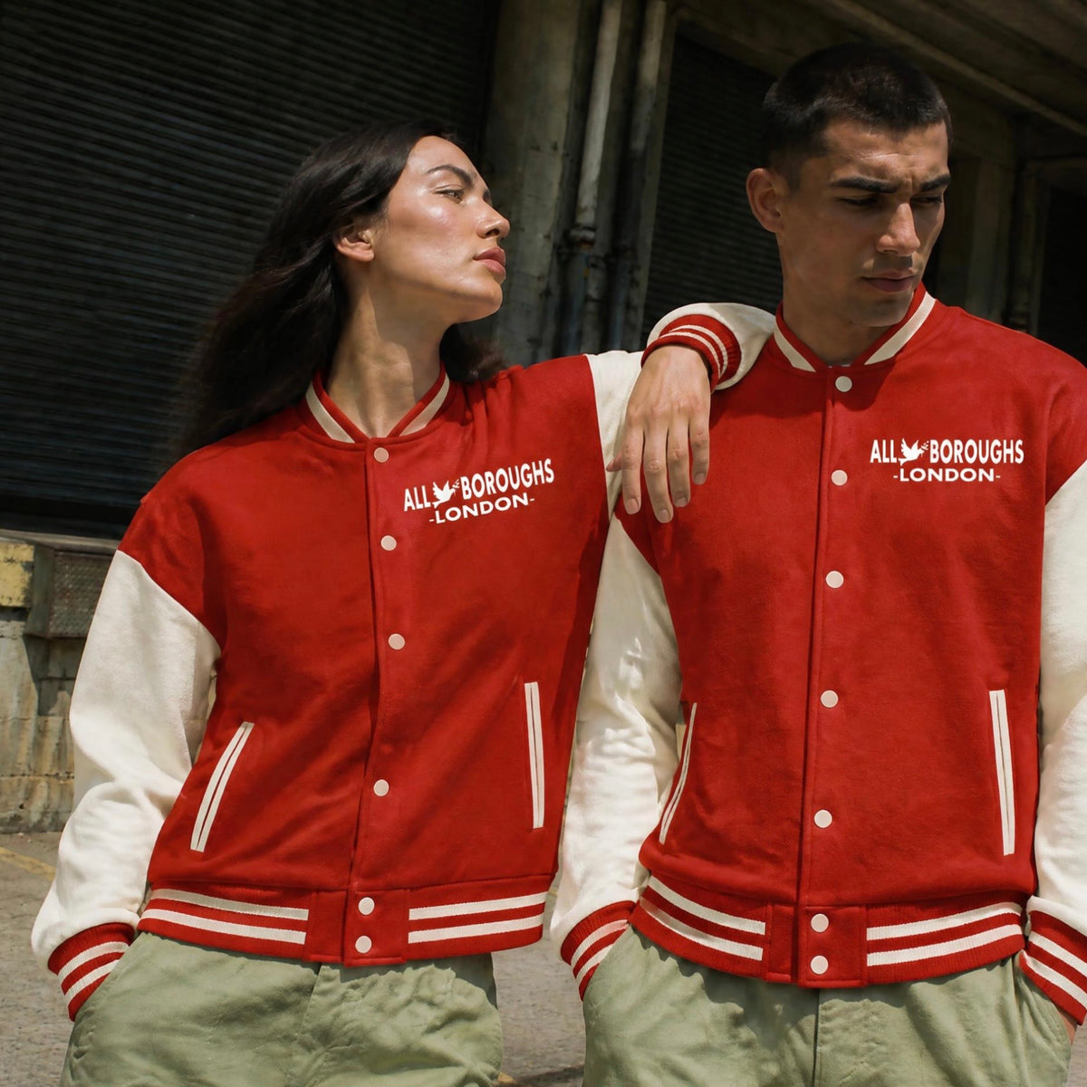 Colourful AllBoroughs Personalised Unisex Heavyweight Varsity Jacket – UK Streetwear