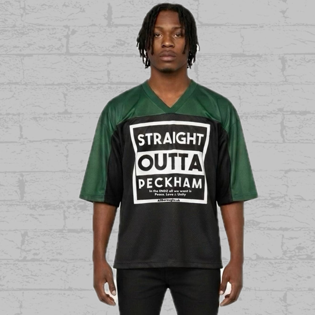 Oversized Mesh V-Neck Soccer Jersey | Unisex Polyester Sports Shirt