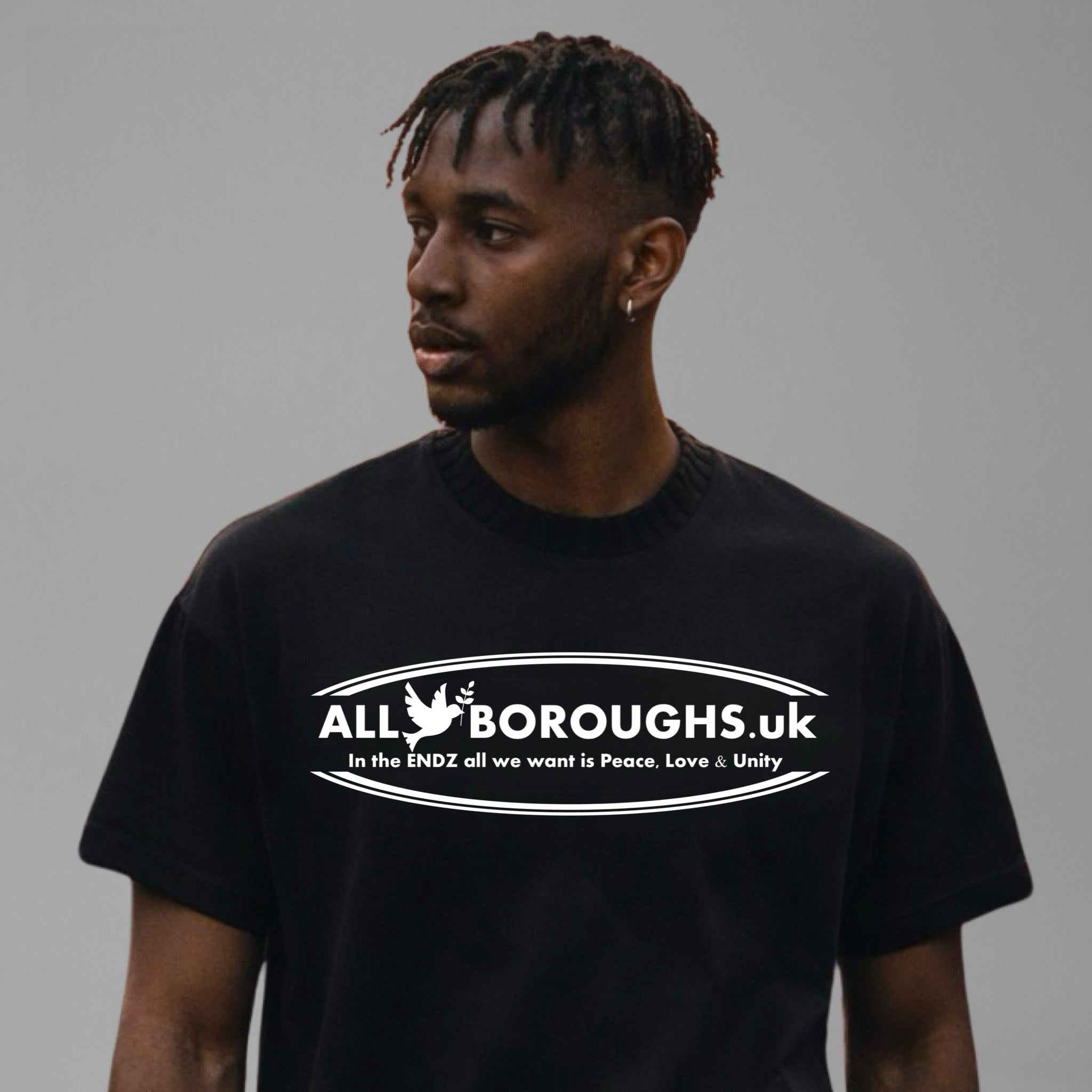 Heavyweight Cotton Round Neck T-Shirt | Premium 9oz Unisex Tee | AllBoroughs