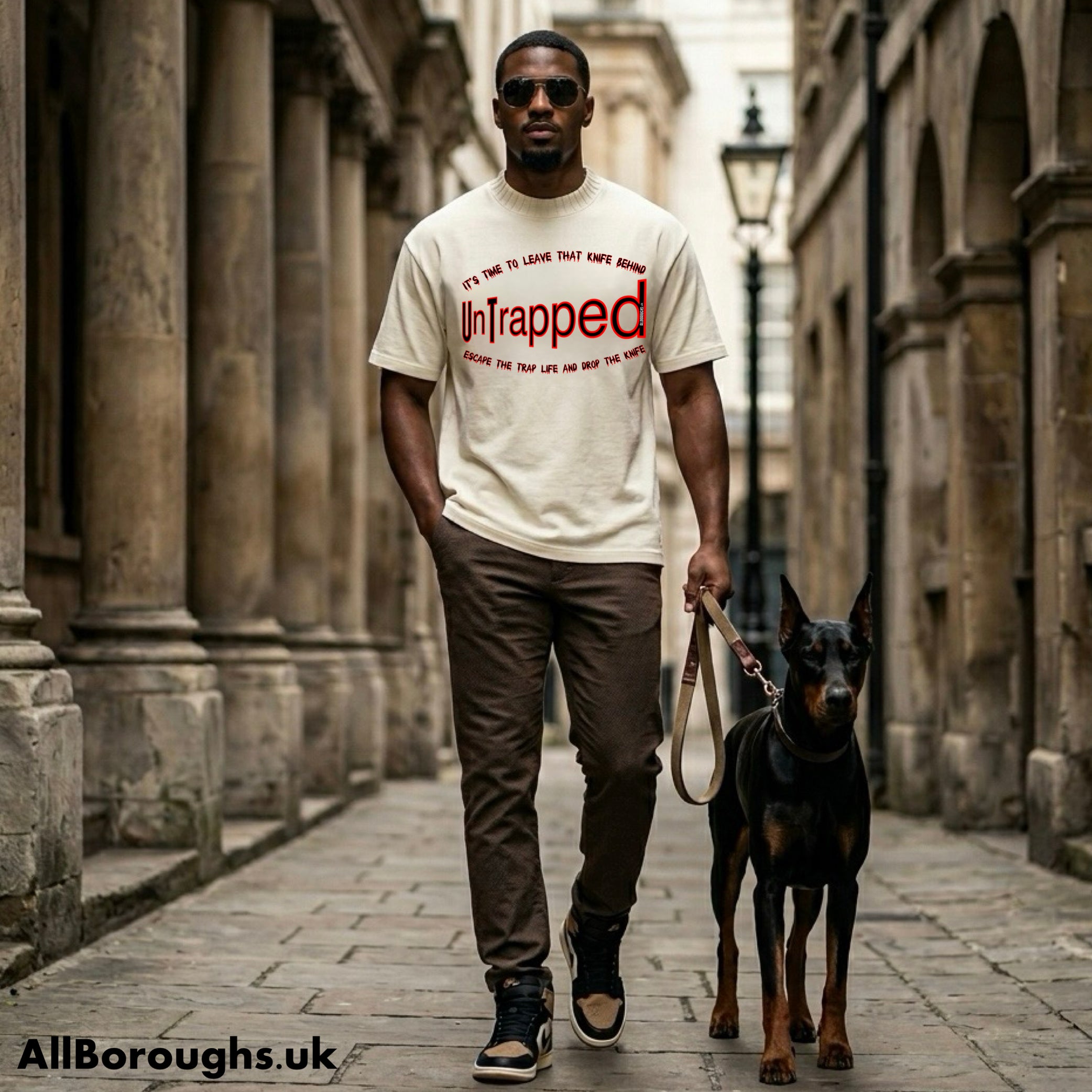 The UnTrapped Premium Heavyweight Cotton Round Neck Unisex T-Shirt | AllBoroughs