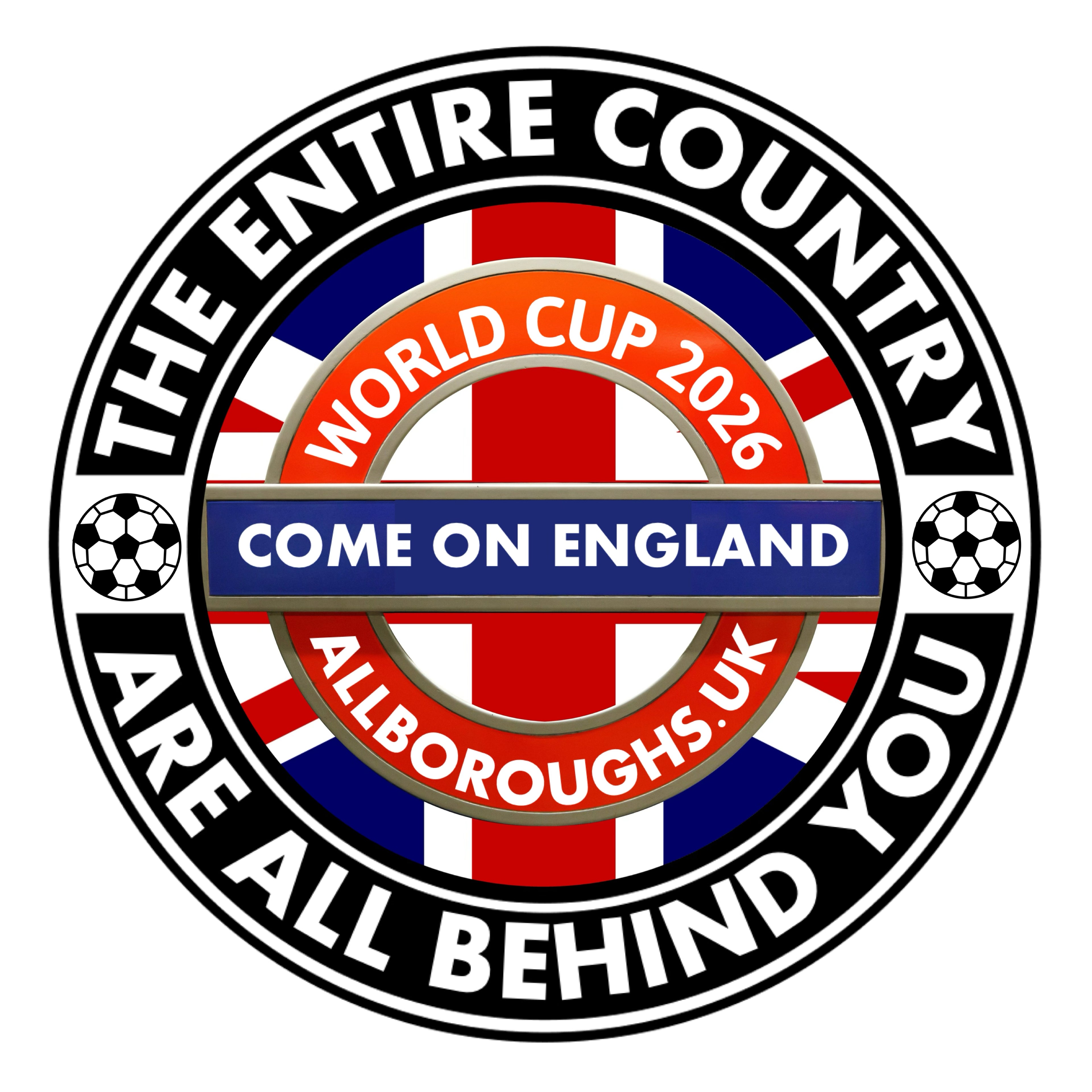 World Cup 2026 England Sun Fade Colour-Block Long Sleeve T-Shirt | AllBoroughs