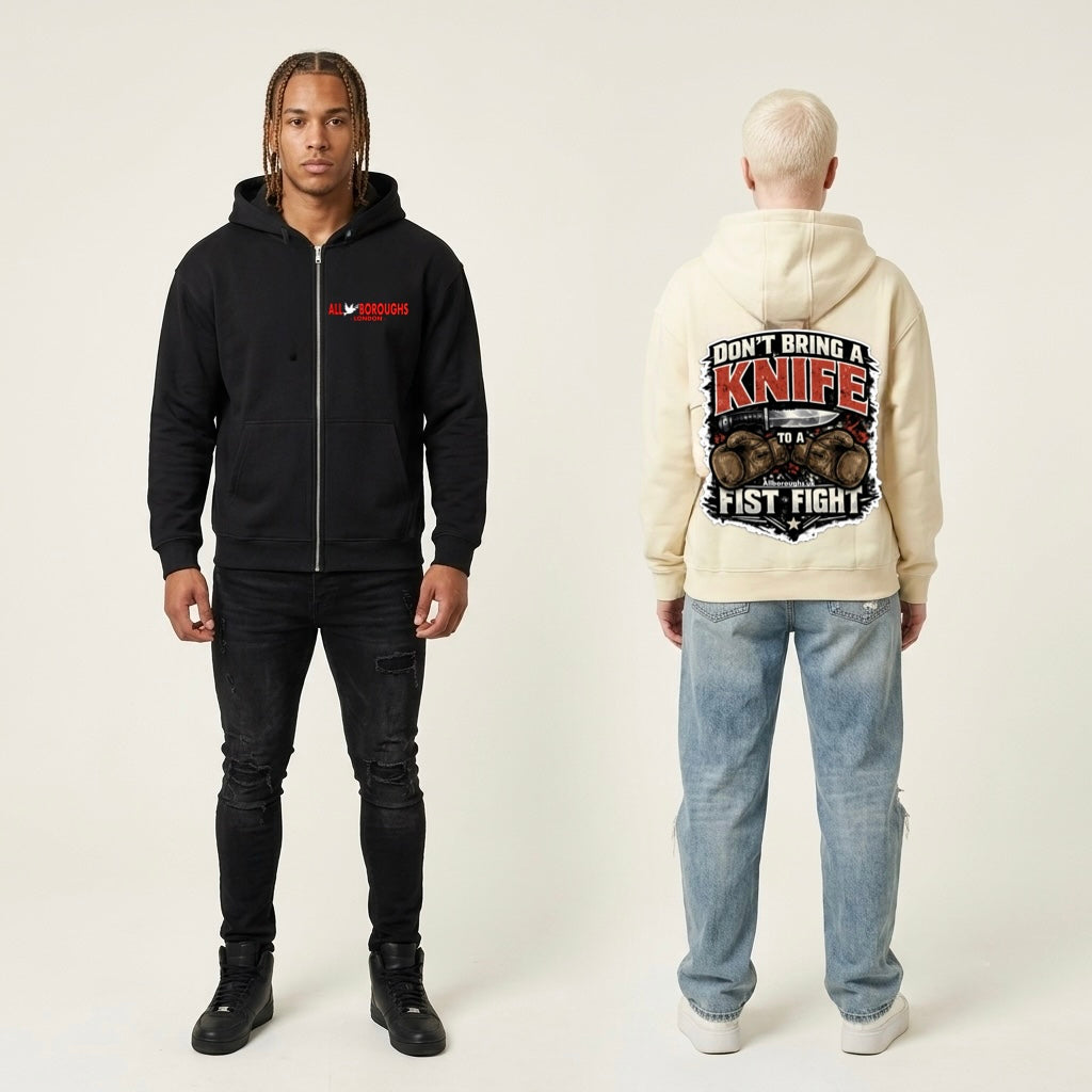 Don't Bring A Knife To A Fist Fight — AllBoroughs Anti Knife Crime Streetwear Hoodie