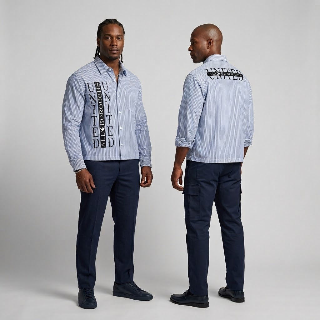 Allboroughs United Unisex Boxy Striped Shirt – Streetwear made for All Boroughs
