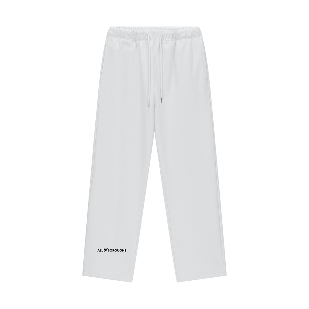 Heavyweight Fleece Straight Leg Pants - Premium White & Bone Sweatpants | AllBoroughs