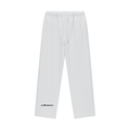 Heavyweight Fleece Straight Leg Pants - Premium White & Bone Sweatpants | AllBoroughs