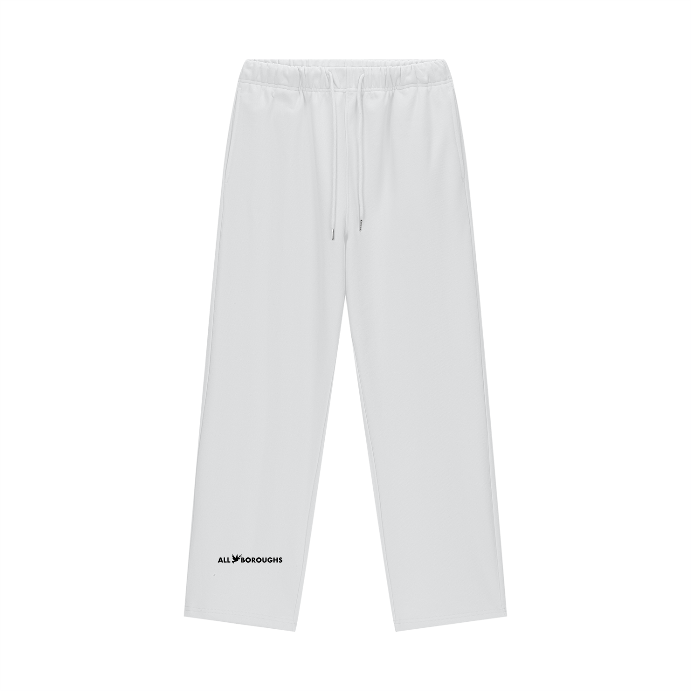 Heavyweight Fleece Straight Leg Pants - Premium White & Bone Sweatpants | AllBoroughs