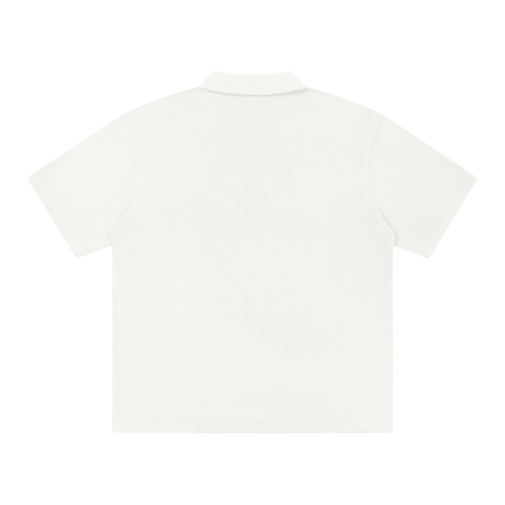 Peaceful Hearts Drop Shoulder Polo Shirt | 235gsm Cotton Blend Lapel Collar | AllBoroughs