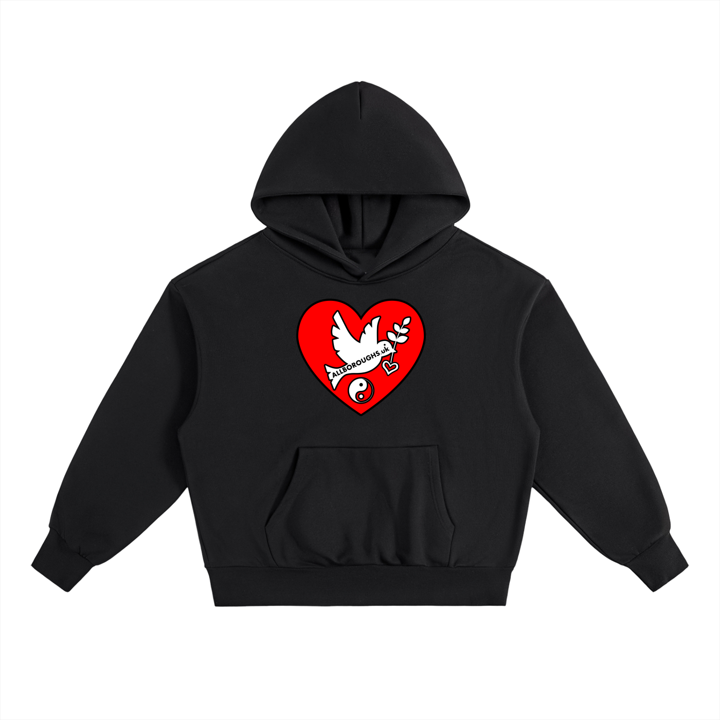Peaceful Hearts Heavyweight Champ 500GSM Oversized Luxury Unisex Hoodie | AllBoroughs