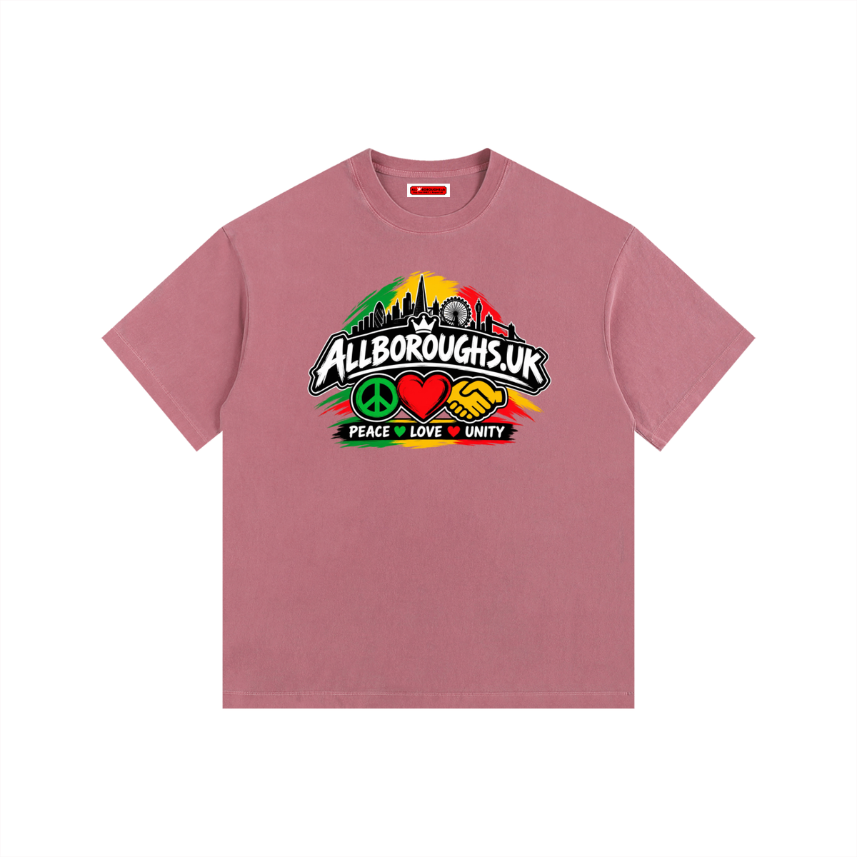 Colourful AllBoroughs United Vintage Washed Oversized T-Shirt – Unity Streetwear Tee