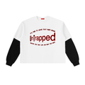 The UnTrapped Unisex Layered Contrast Sleeve Heavyweight Cotton T-Shirt | Streetwear | AllBoroughs