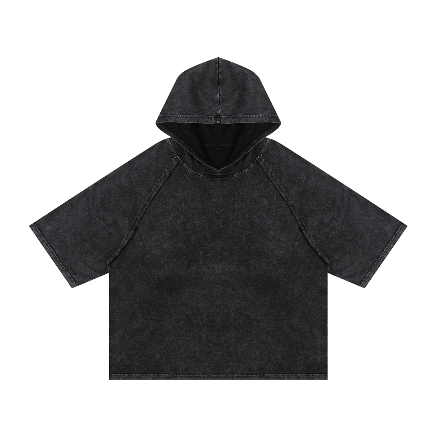Snow Washed Hooded Boxy T-Shirt - Premium Oversized Tee | AllBoroughs