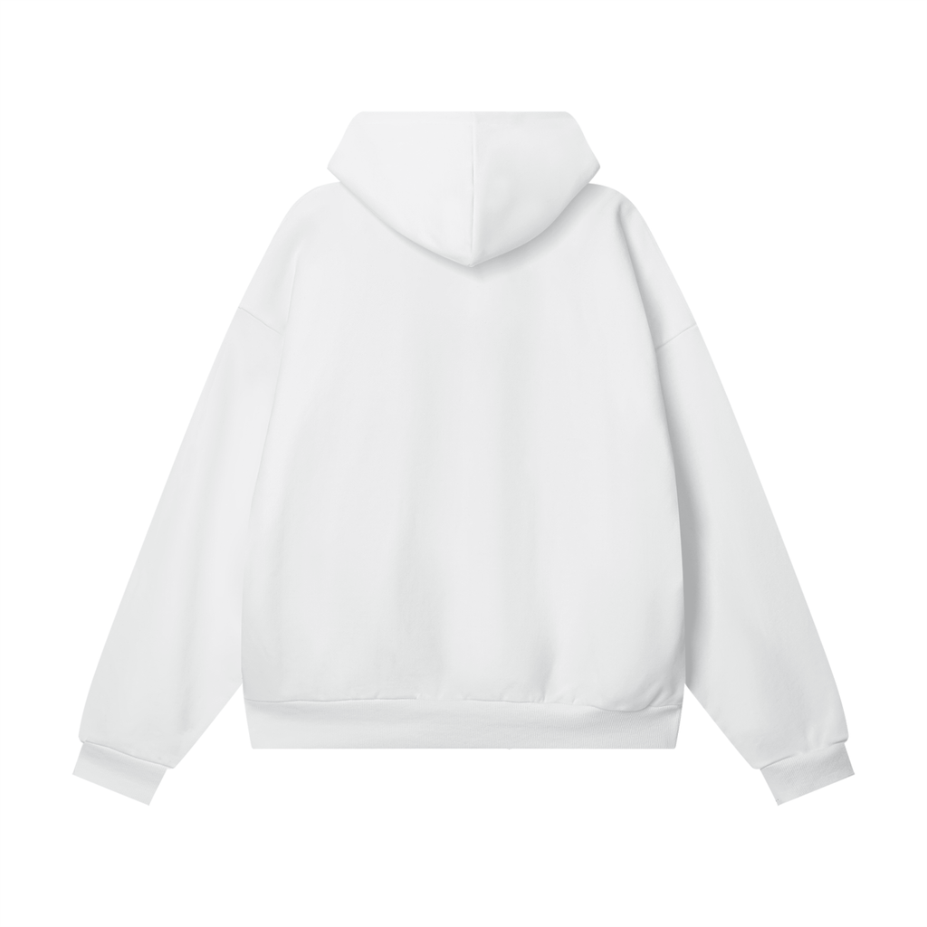 White AllBoroughs hoodie on a white background