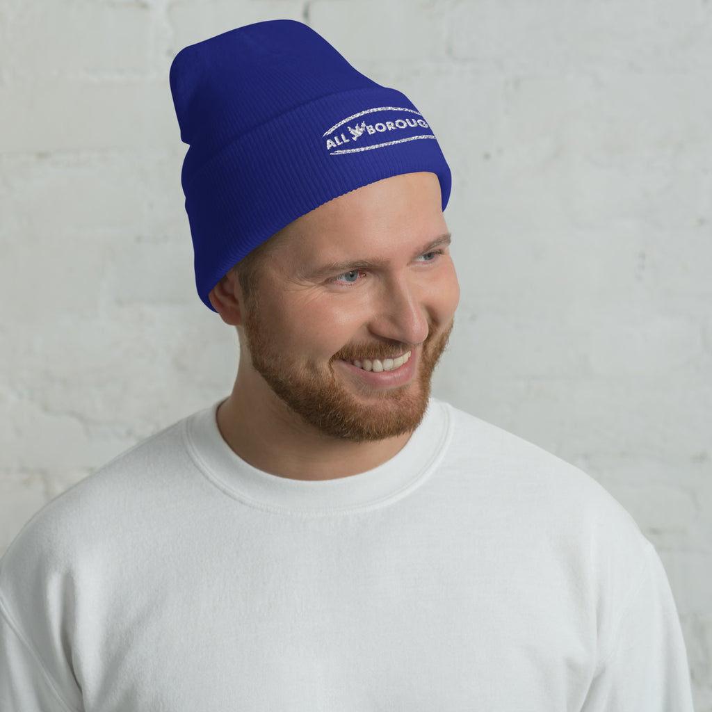 Man wearing AllBoroughs Beanie Hat 