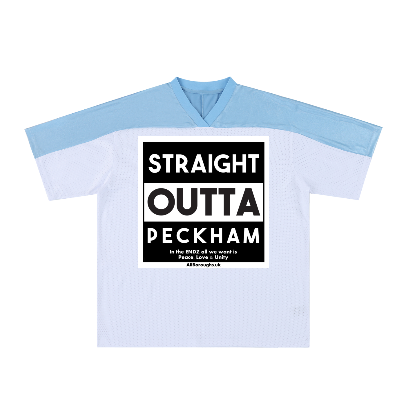 Oversized Mesh V-Neck Soccer Jersey | Unisex Polyester Sports Shirt