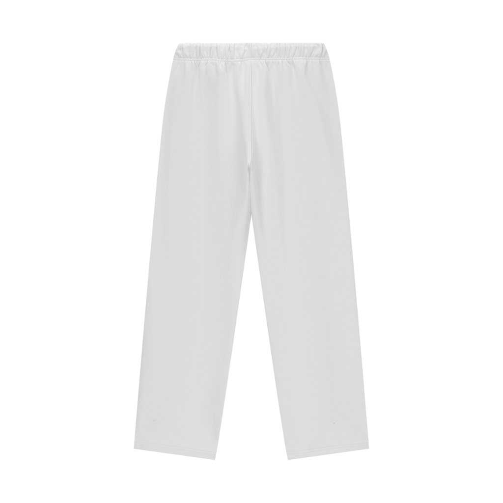 Heavyweight Fleece Straight Leg Pants - Premium White & Bone Sweatpants | AllBoroughs