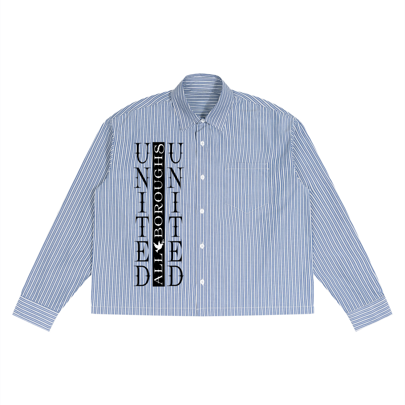 Allboroughs United Unisex Boxy Striped Shirt – Streetwear made for All Boroughs