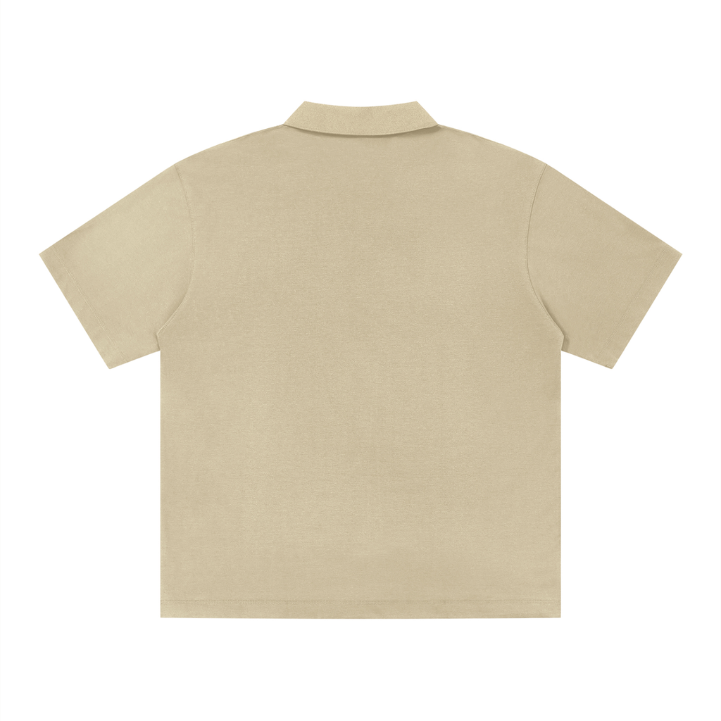 Peaceful Hearts Drop Shoulder Polo Shirt | 235gsm Cotton Blend Lapel Collar | AllBoroughs