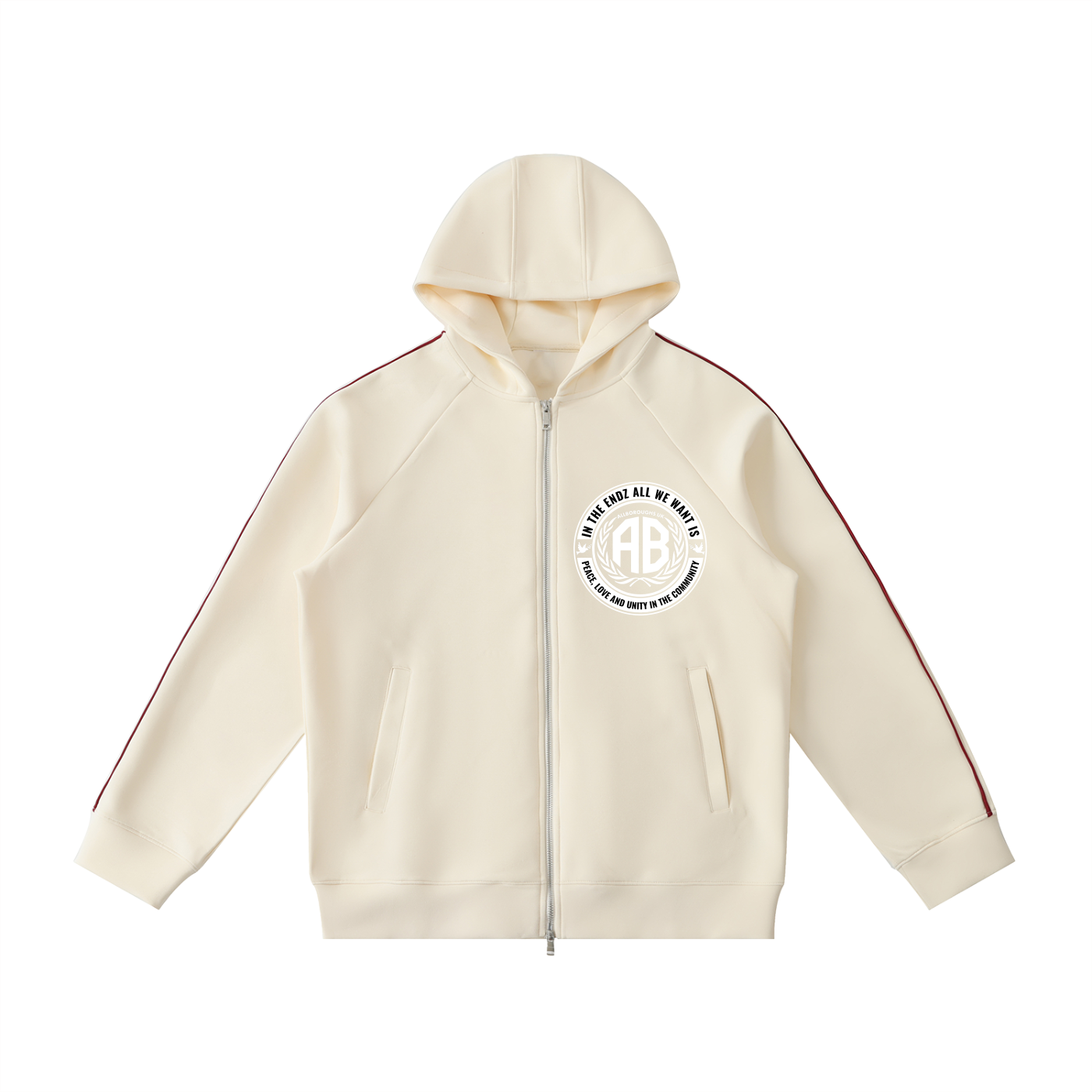 Heavyweight Raglan Zip Hoodie | Unisex Streetwear – AllBoroughs