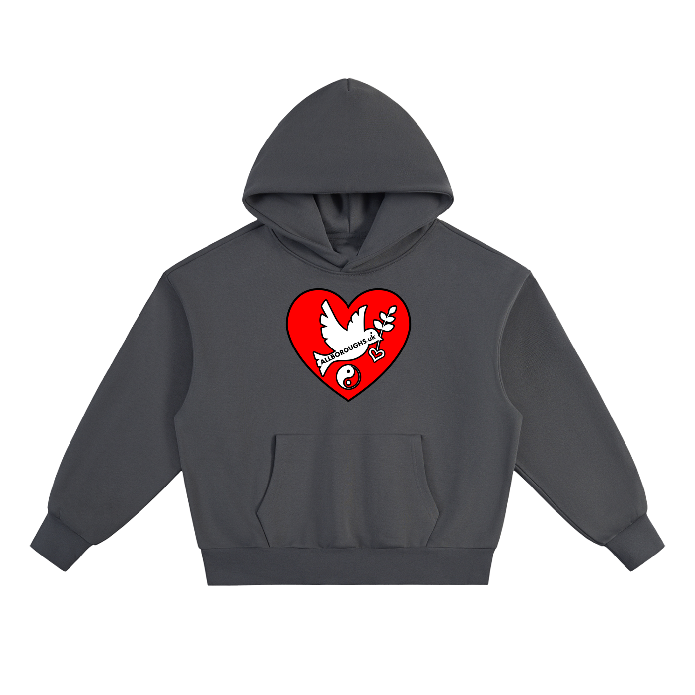 Peaceful Hearts Heavyweight Champ 500GSM Oversized Luxury Unisex Hoodie | AllBoroughs
