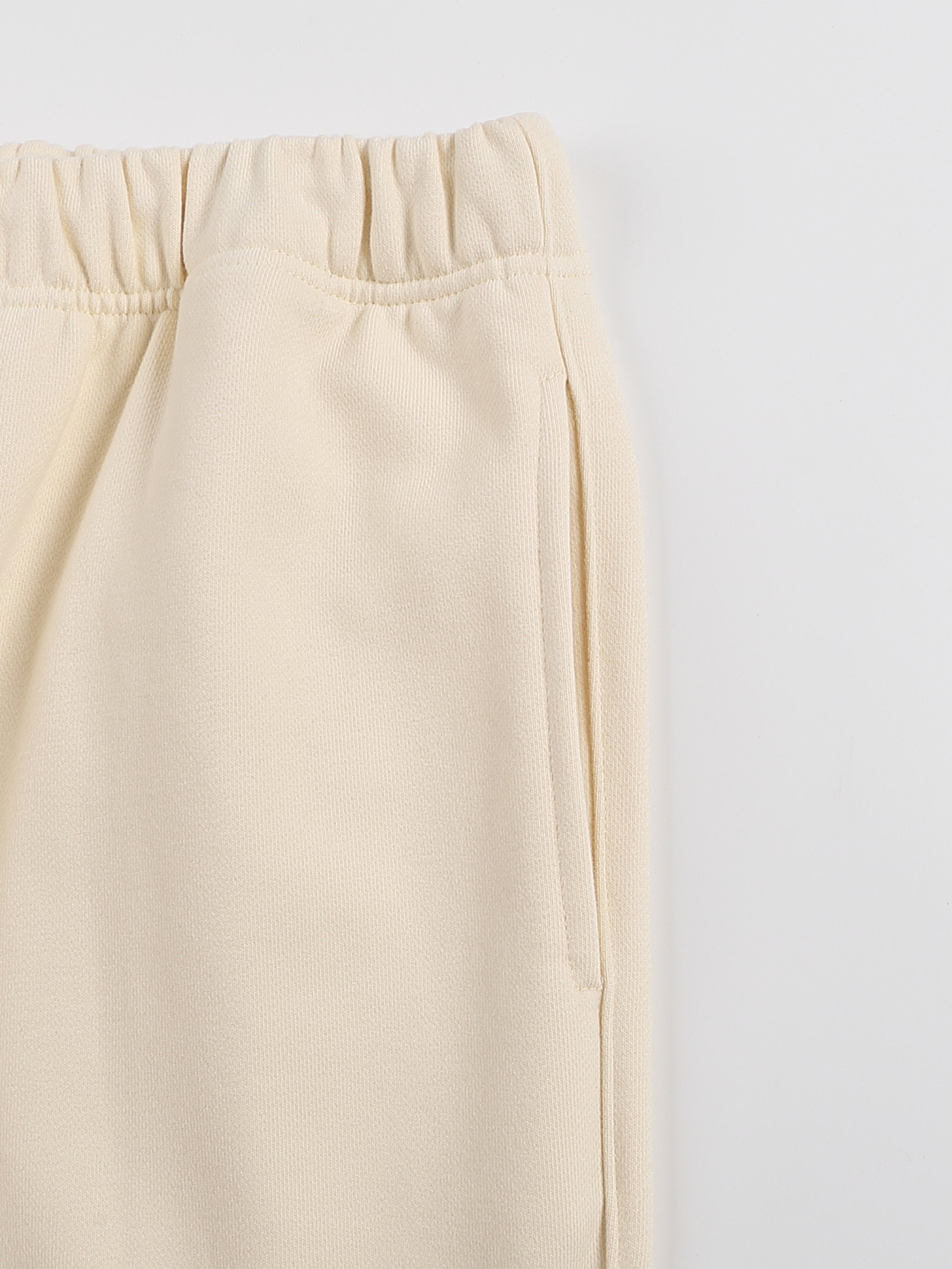Heavyweight Fleece Straight Leg Pants - Premium White & Bone Sweatpants | AllBoroughs