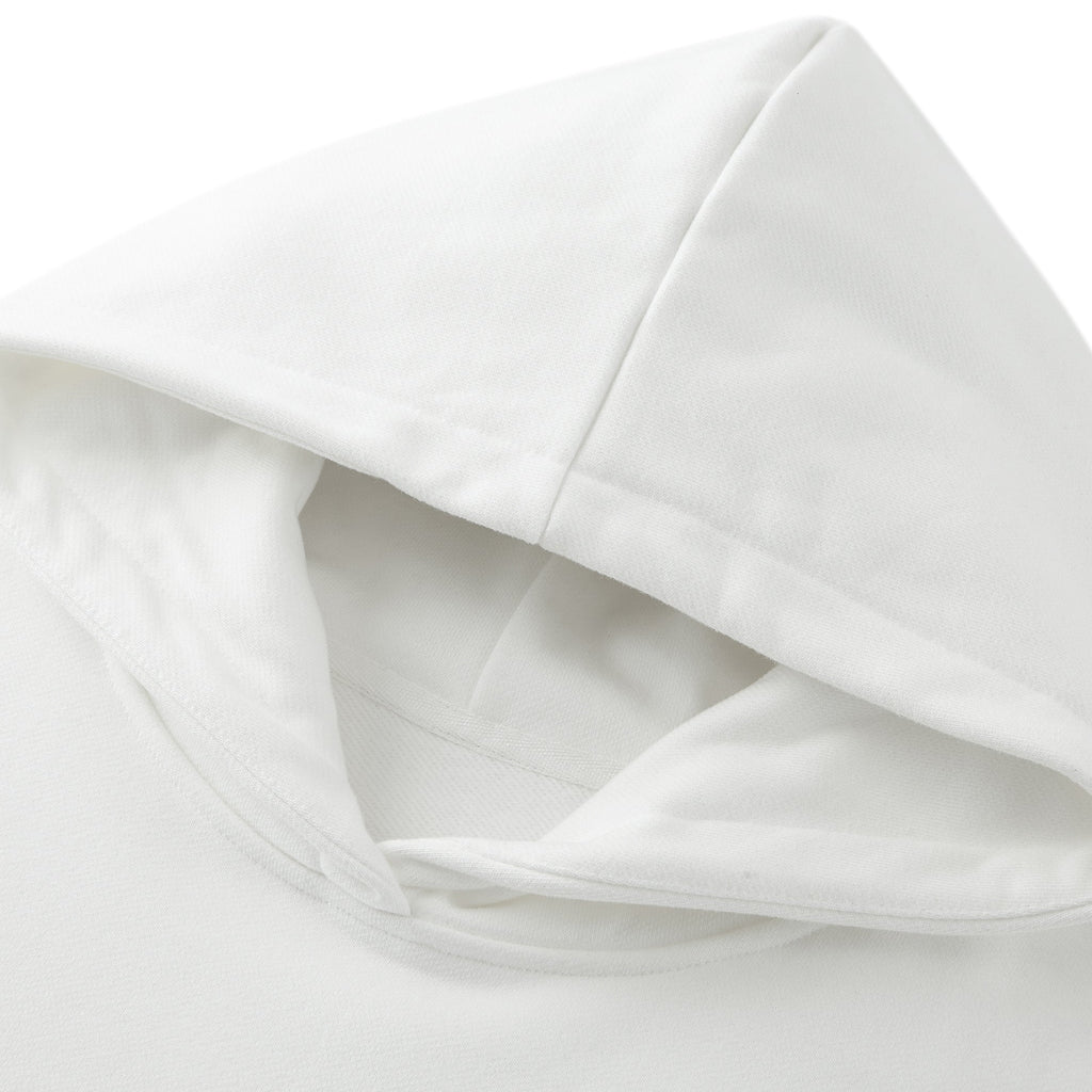 Heavyweight (460 GSM) Bone & White Hidden Pocket Fleece Hoodie - Premium Streetwear | AllBoroughs | Front
