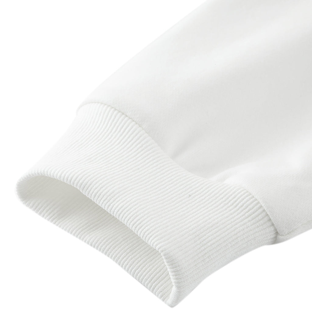 Heavyweight (460 GSM) Bone & White Hidden Pocket Fleece Hoodie - Premium Streetwear | AllBoroughs | Front