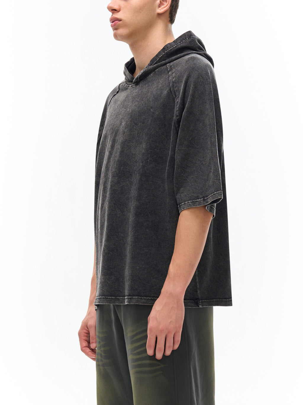 Snow Washed Hooded Boxy T-Shirt - Premium Oversized Tee | AllBoroughs