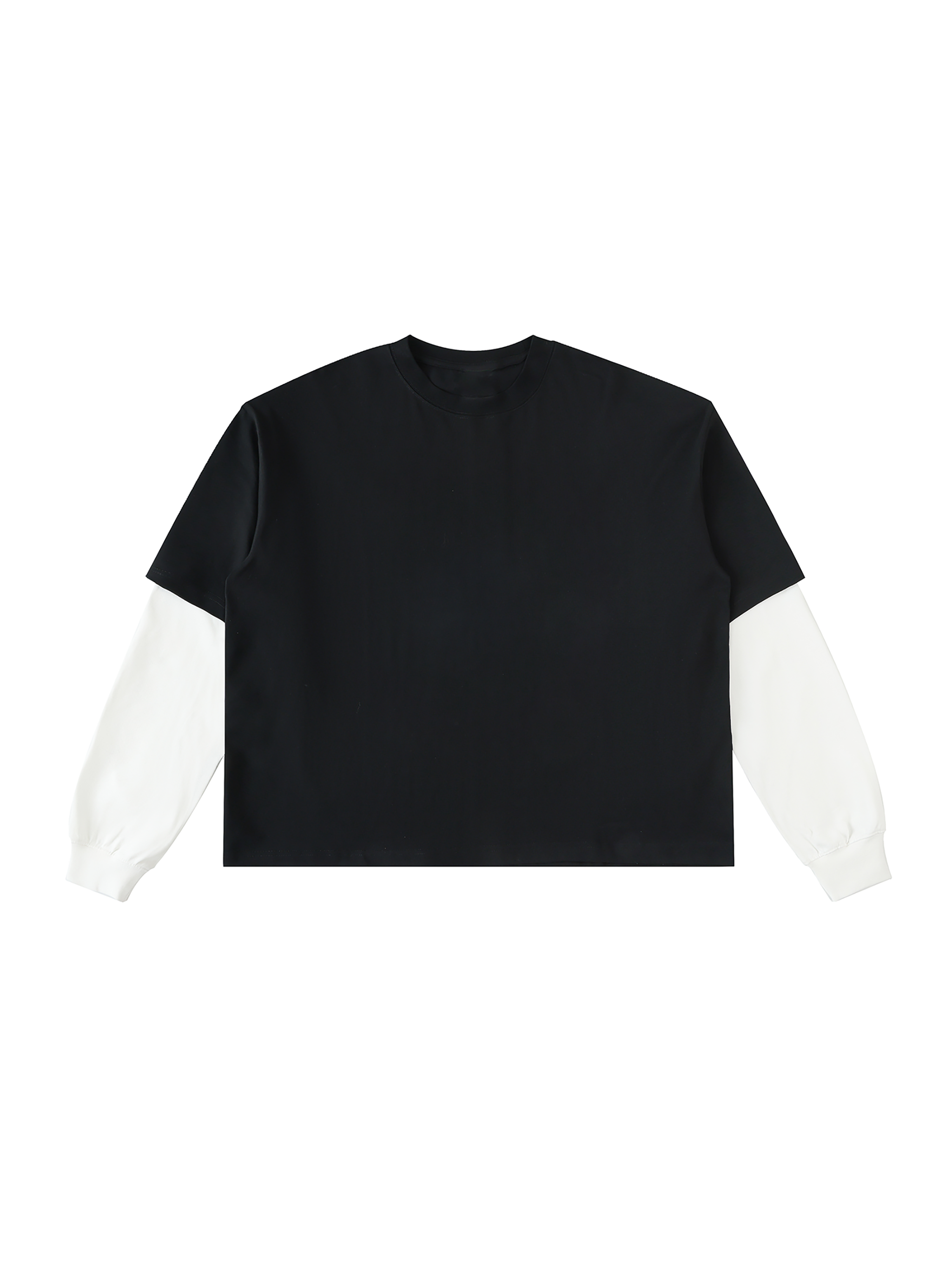 Drop The Knife Contrast Sleeve Heavyweight Cotton T-Shirt | Streetwear | AllBoroughs