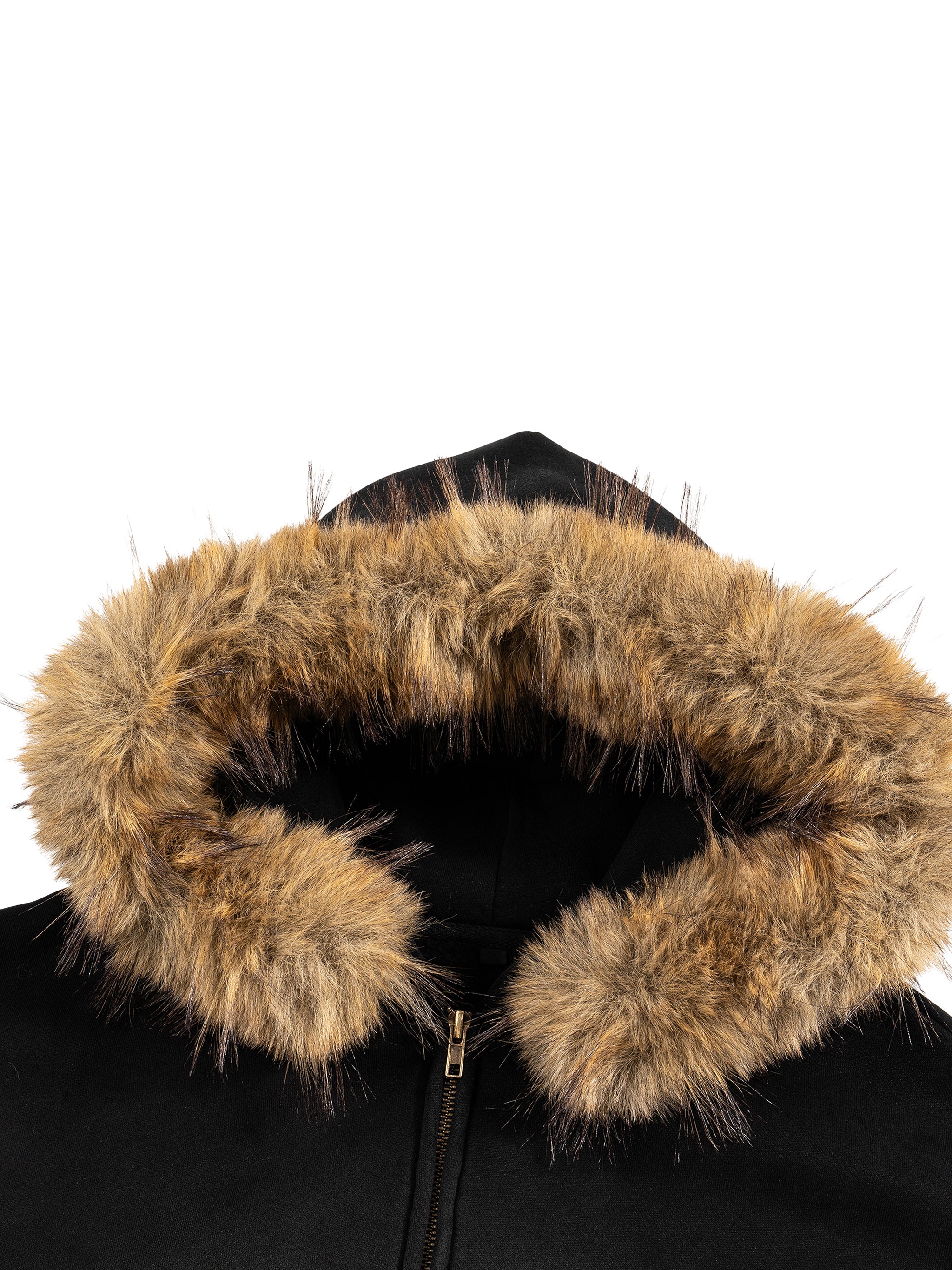 Sun Fade Boxy Detachable Fur Collar Hoodie - Premium Streetwear Jacket | Simply AllBoroughs